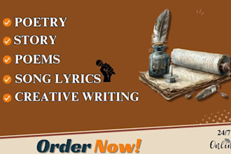 write customized poetry for you in english