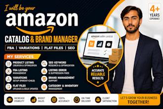 be your amazon catalog and brand manager fba variations flat files SEO