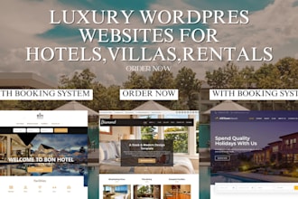 design a professional hotel or resort wordpress website with booking sys