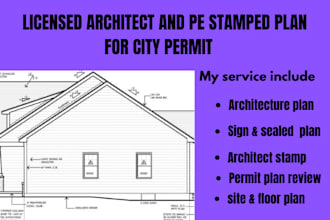 seal architect plan ,floor plan and mep drawing as licensed architect in ut , tx
