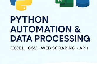 create python scripts for data processing, excel automation, and web scraping