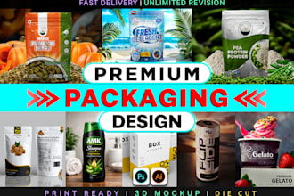 create premium product packaging and label design