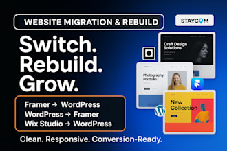 convert framer to wordpress, wordpress to framer wix studio website migration