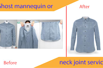make a ghost mannequin and symmetrical neck joint
