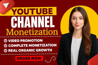 do organic youtube channel video promotion for complete monetization