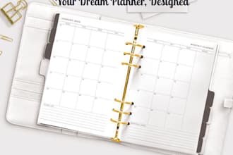 design a custom digital planner, journal, or printable calendar