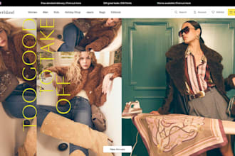 design clothing brand website, streetwear website y2k shopify clothing store