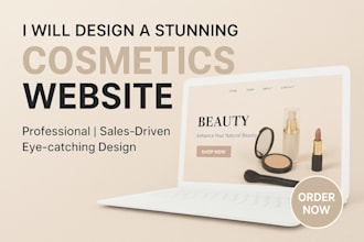 create a professional beauty and cosmetics ecommerce website