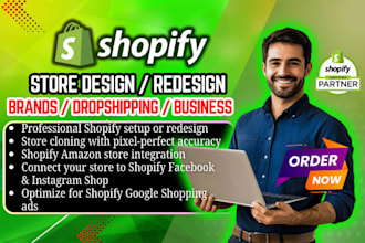 help set up shopify store, redesign shopify, cloning shopify