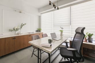 redesign  3d home office interior, conference room, reception, furniture layout