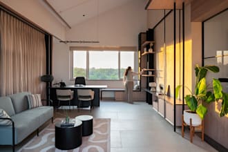 revamp 3d home office interior, reception, conference room, furniture layout