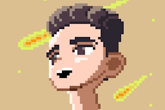 make a pixel art portrait