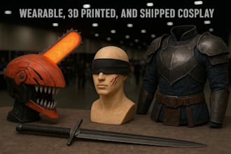 design 3d print anime cosplay costume wearable outfit props jujutsu chainsaw etc