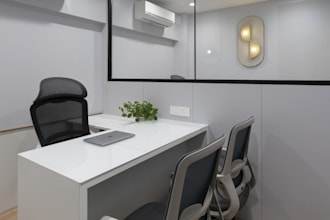 renovate 3d office interior, furniture layout, reception, conference room, desk