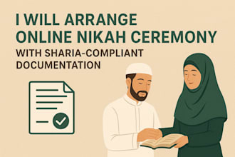 arrange online nikah ceremony with sharia compliant documentation and guidance