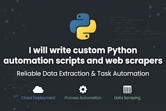 write custom python automation scripts and web scrapers