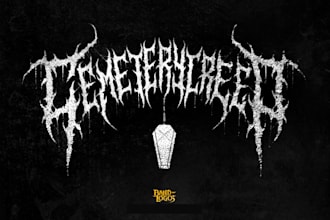 create a doom metal band logo