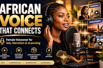 record nigerian and african female english voiceover for your advert