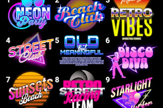 design a neon style logo