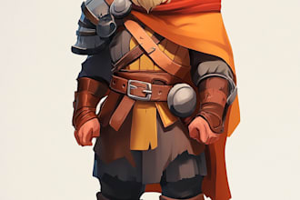 draw 2d game character illustration