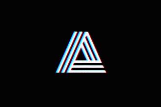 l design glitch effect graphic logo