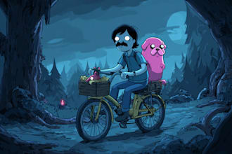draw you in tim burton custom concept art