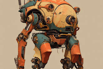 create custom mecha designs with detailed illustration