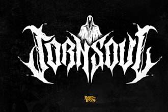create a spiky deathcore or grind core logo
