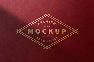 design a luxury gold foil logo, premium minimal emblem