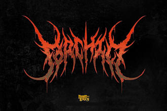 design an intense atmospheric metal logo