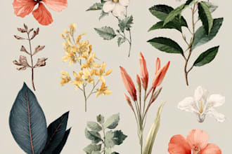 draw a realistic botanical illustration