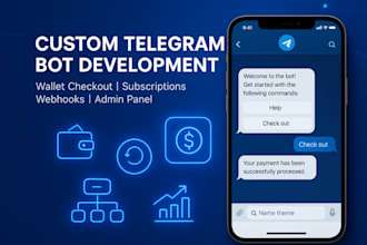 create a telegram bot with payments, subscriptions, webhooks, admin dashboard