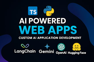 develop ai application with langchain, nextjs, open ai, fast api, gemini
