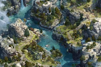 create a fantasy map for your fictional world