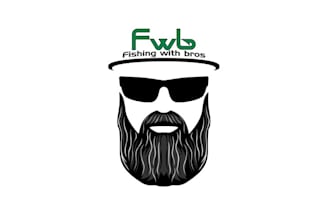 design retro fishing apparel logo