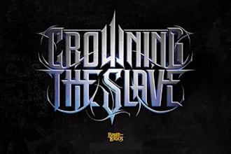 make a heavy doom or sludge metal logo