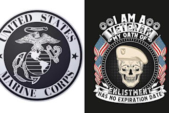 design retro veteran military american soldier logo