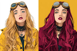 design custom vector illustrations and anime style art