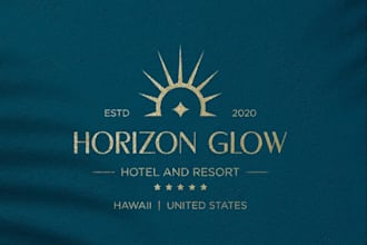 create a luxury hotel or resort logo
