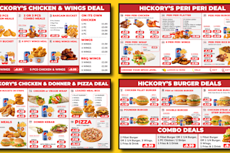 design tv menu board, animated menu for restaurants, cafe, catering, takeaways