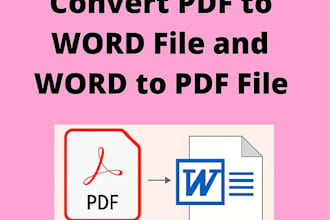 convert PDF to word and word to PDF