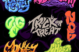 draw rock doom psychedelic stoner band logo