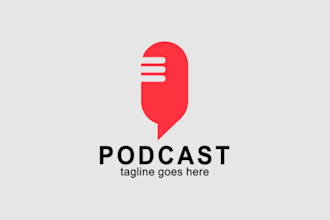 design a creative podcast logo