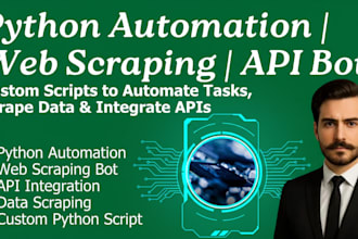 develop python web scraping bots and API integration