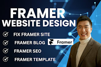 design framer landing page, fix framer website and customize framer template
