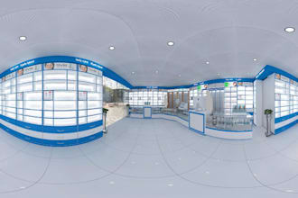 create 3d spa, dental and medical clinic, modern pharmacy, 3d design and render