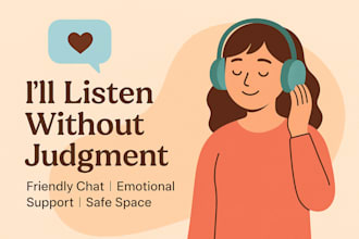be a kind ear when you need someone to talk to