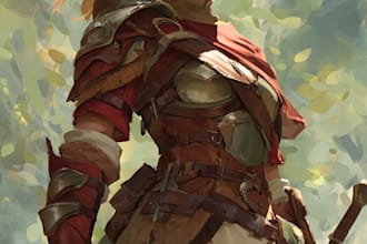 paint your dark fantasy dnd character illustration