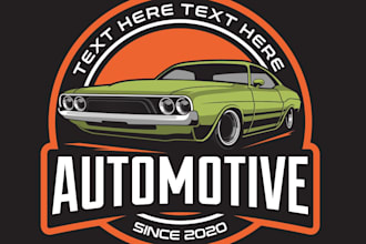 design custom car racing, automotive logo
