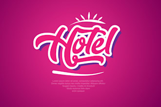 do modern professional custom resort, resturant, hotel logo